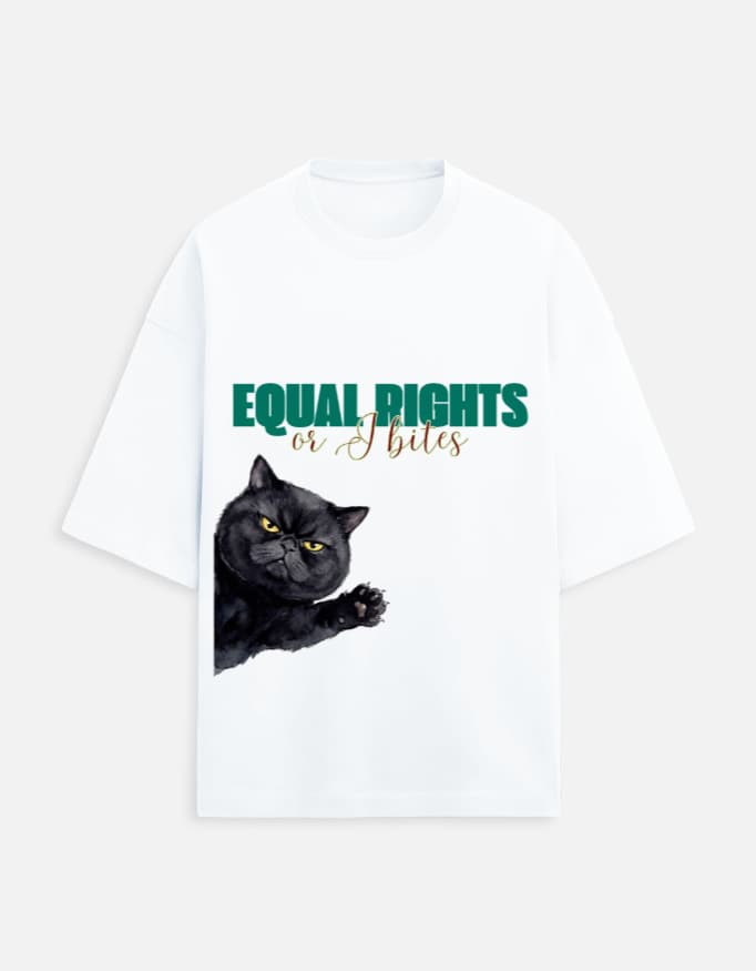 Equal Rights or I bites - Unisex Terry Oversized Tee